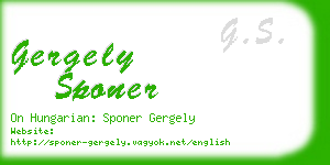 gergely sponer business card